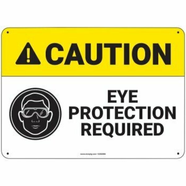 Pig PIG Eye Protection Required Sign 10" x 7" Aluminum 10" L x 7" H SGN2004-7X10-ALM